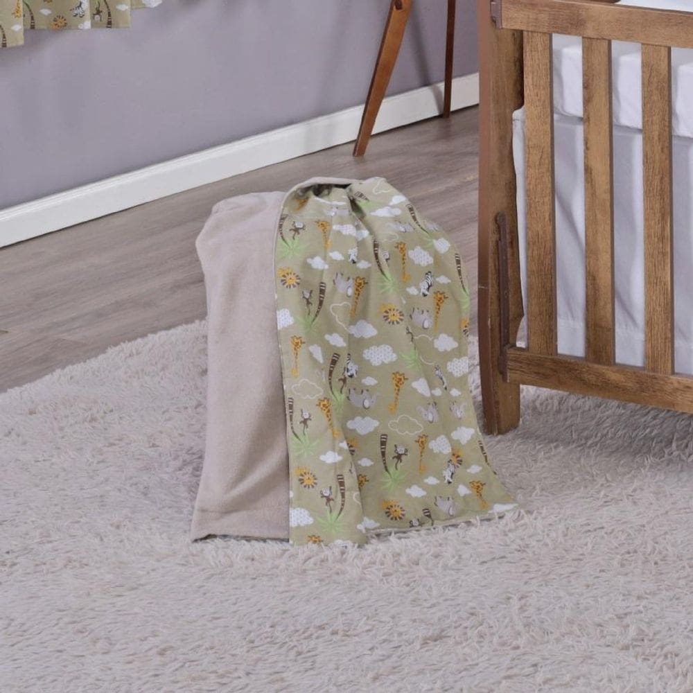 Manta Baby Cobertor Bebe Dupla Face Menino Menina 1,15 X