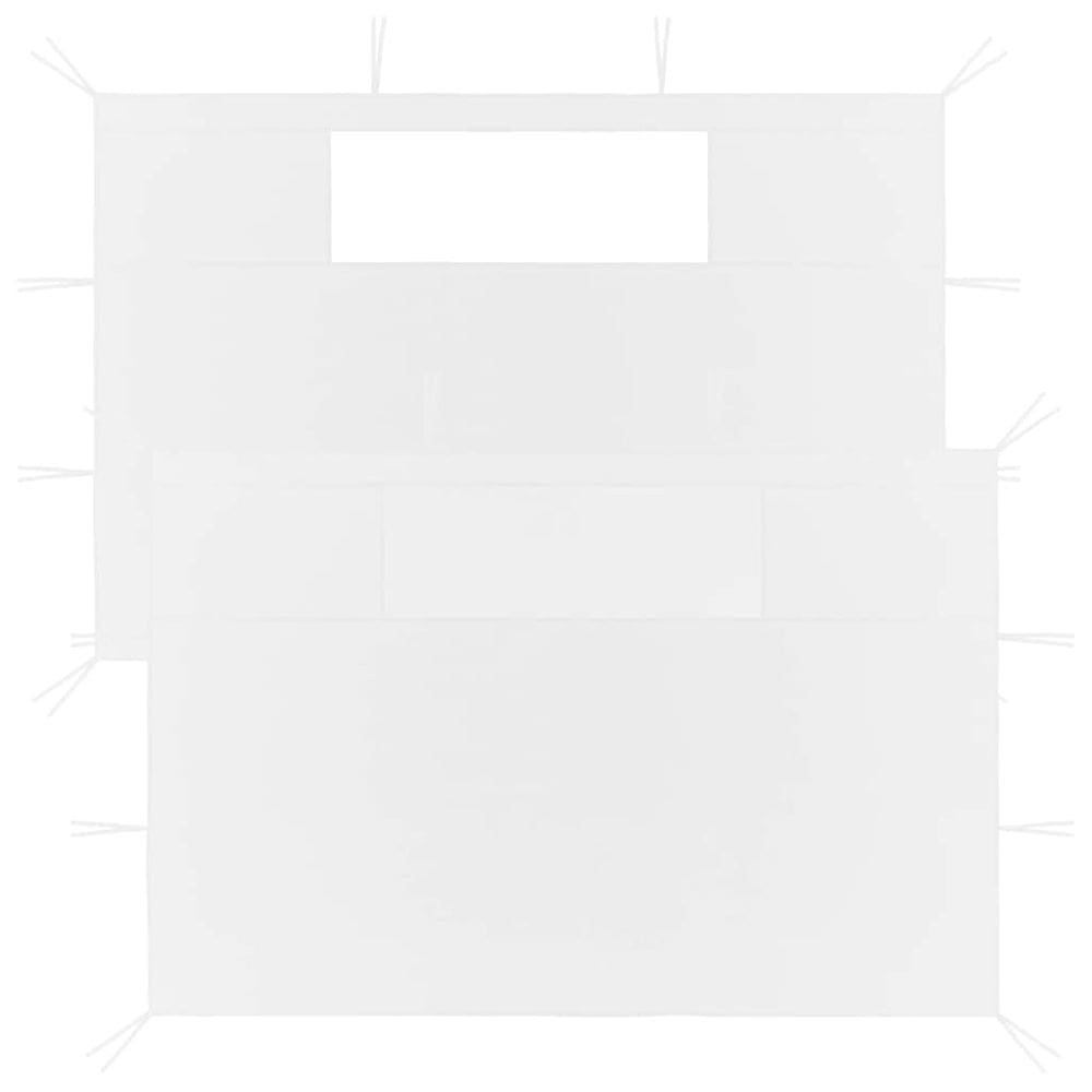 Paredes laterais de gazebo VidaXL em tecido branco/PVC para tendas de festas ao ar livre