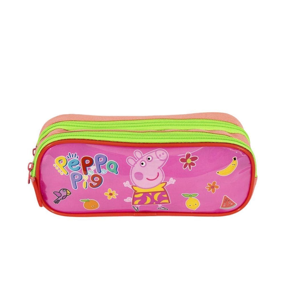Estojo Peppa Fruits 2 Compartimentos Colorido Sestini
