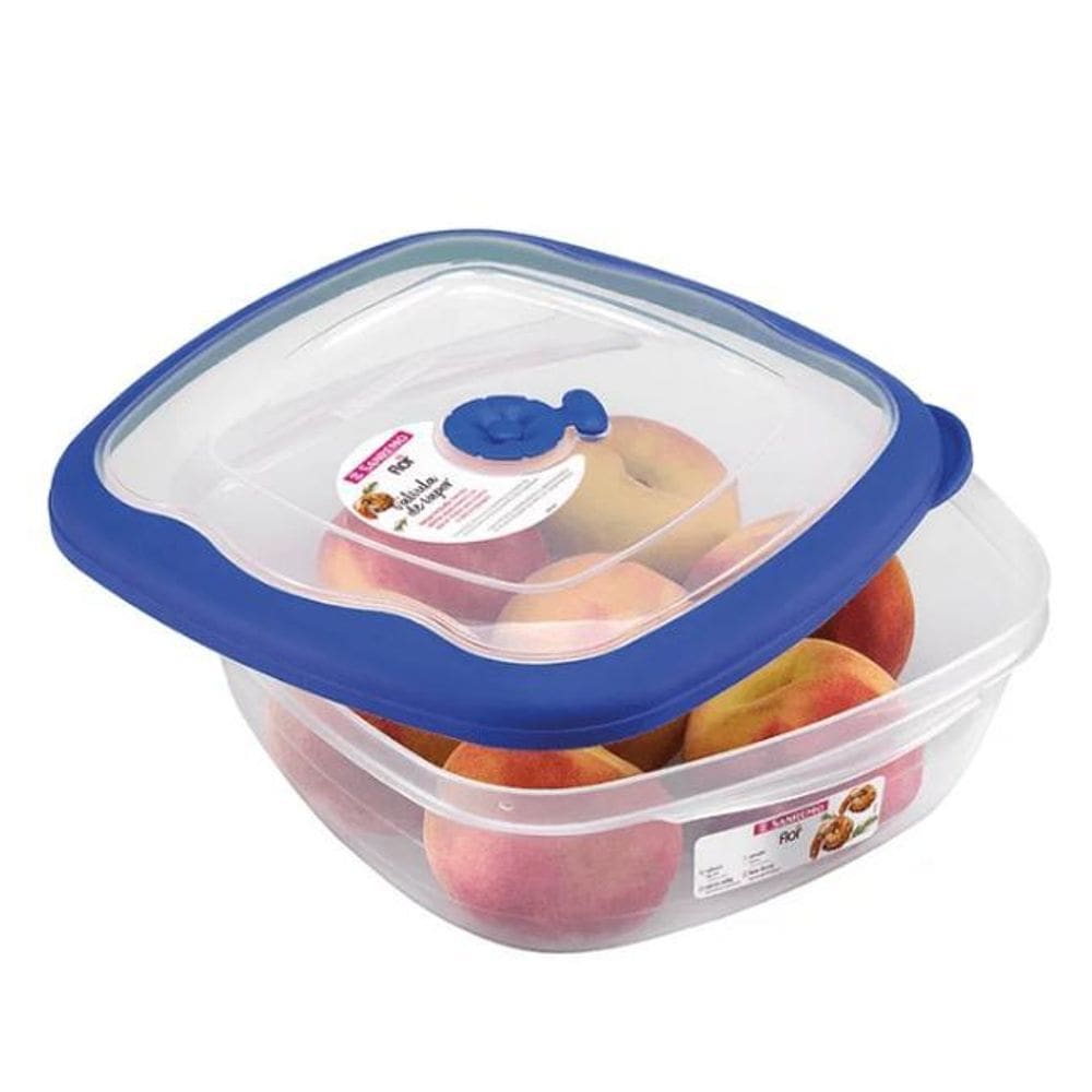 Pote Hermético Para Alimentos Quadrado Colors 2,7Litros Flor