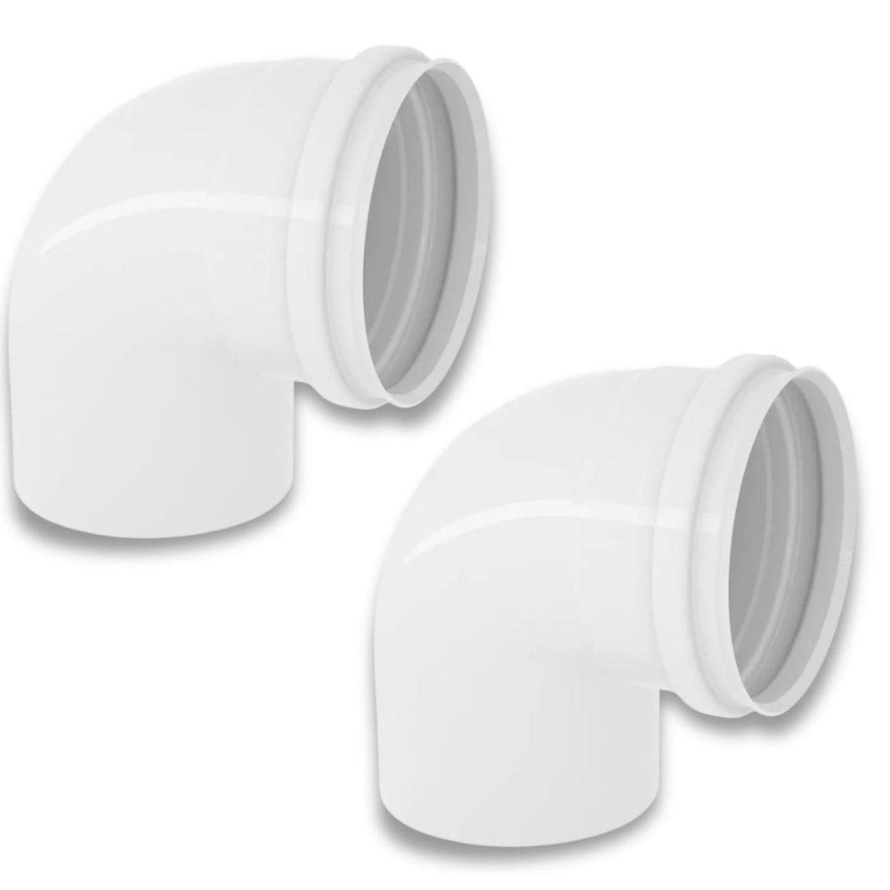 Kit 2 Cotovelos Joelho Esgoto Pvc 90 Graus Branco 50Mm