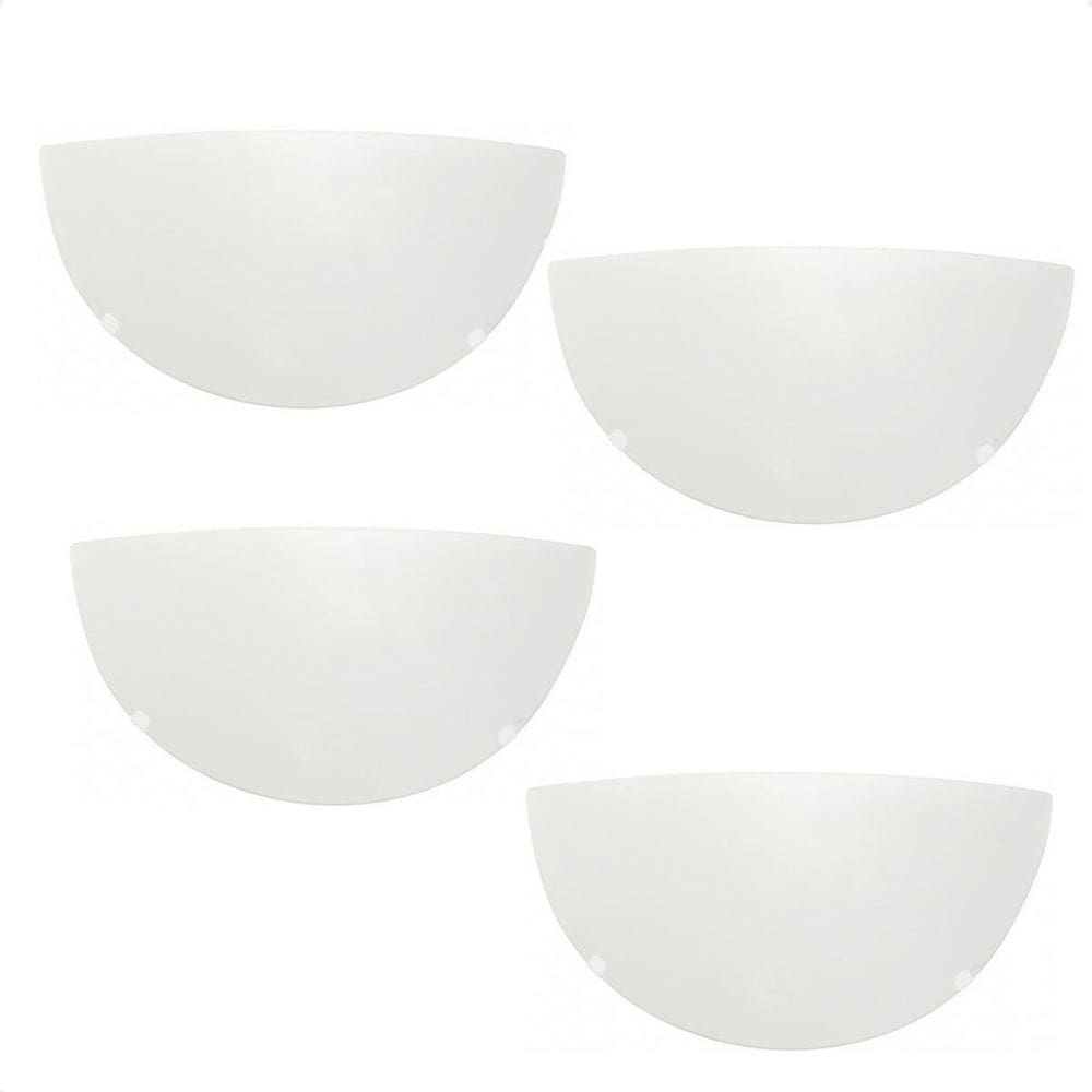 Kit 4 Arandelas Taschibra Jurerê Vidro Meia Lua E27 Bivolt