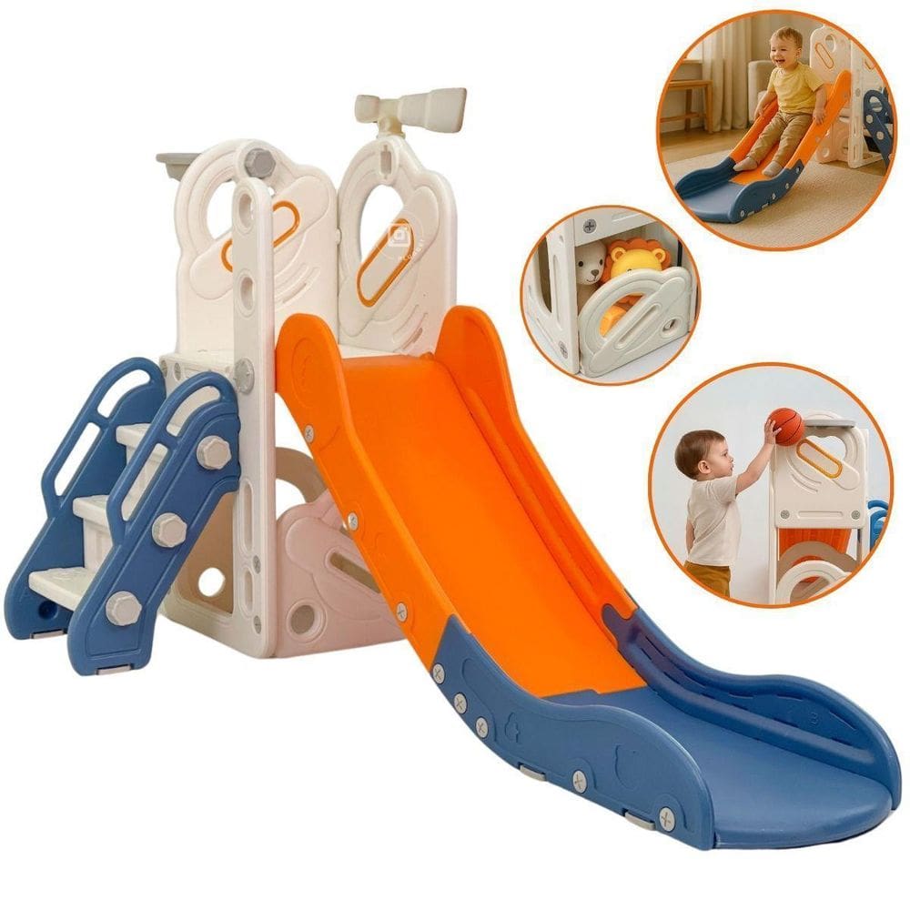 Playground Infantil Brinquedo 4X1 Escorregador Luneta E Mais