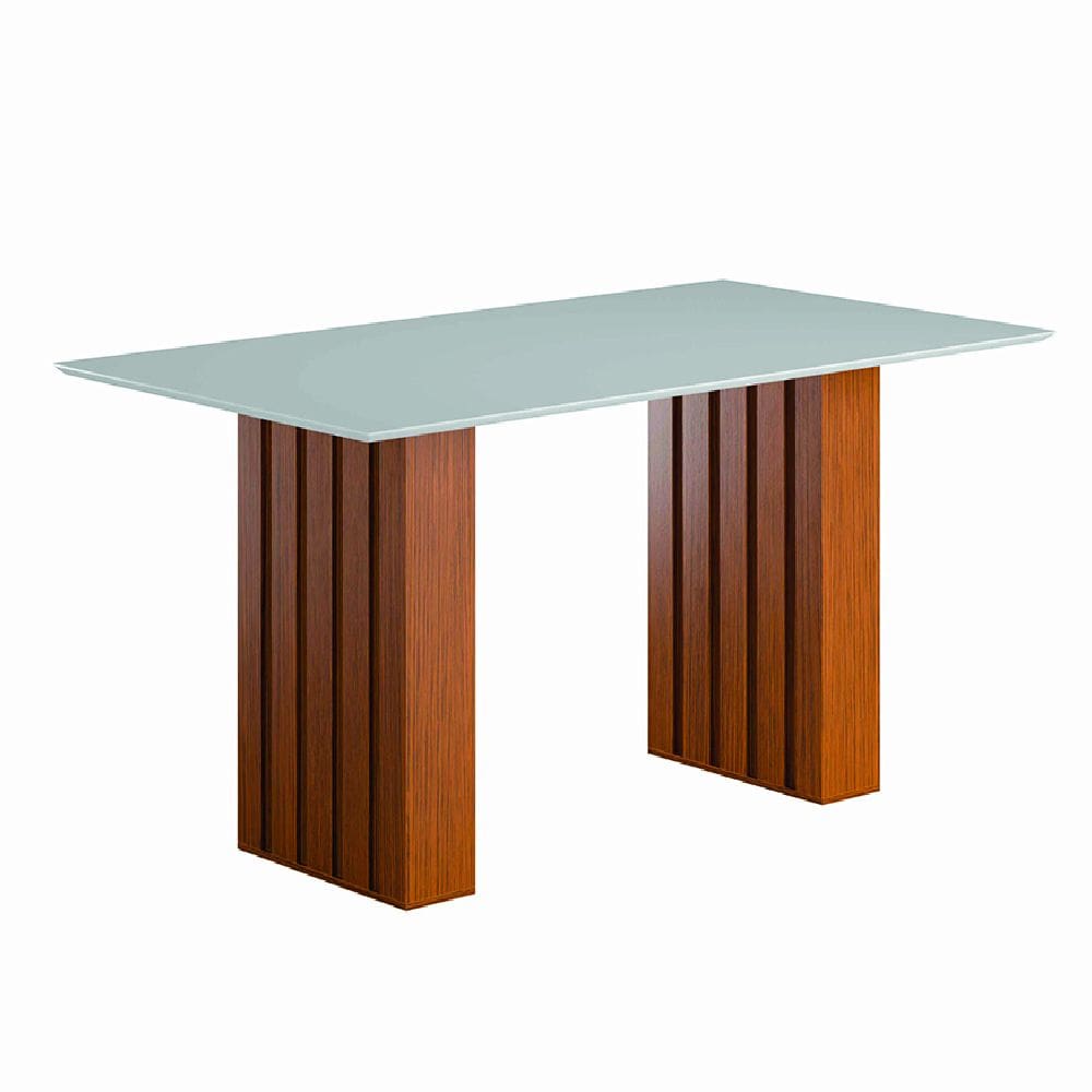 Mesa Sala de Jantar 1,60m Ripada Santiago Madeirado/Off White Dobuê