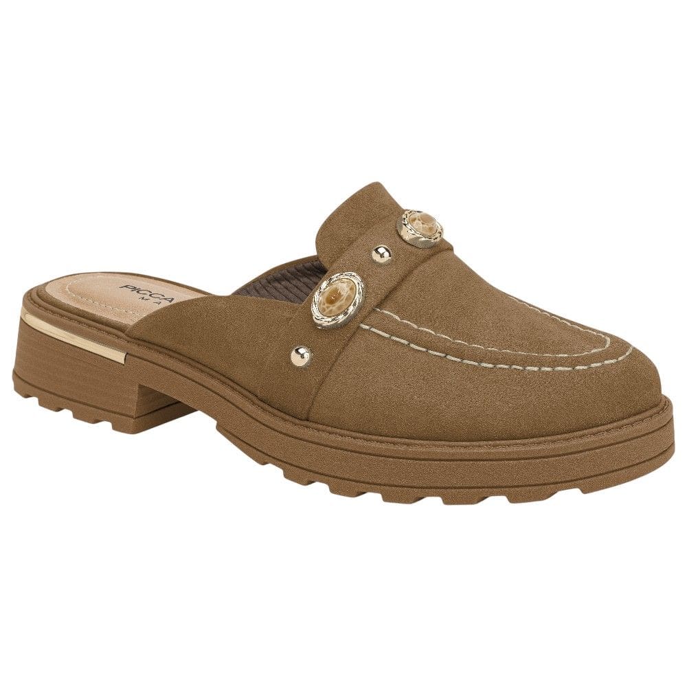 Mule Piccadilly Maxi 735041 Feminino - Mascavo