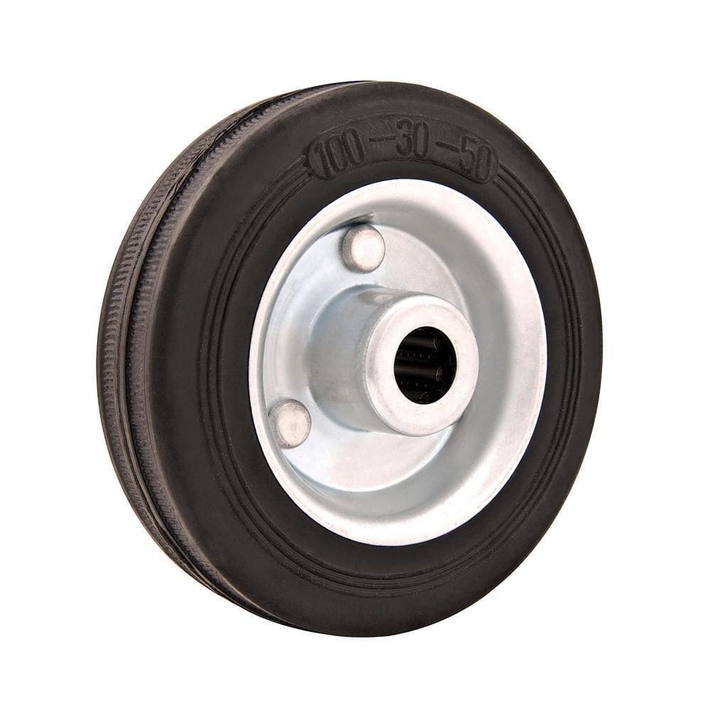 Roda Borracha 6 Leve 130Kg Eixo Rolamento Rolete 20Mm Vonder