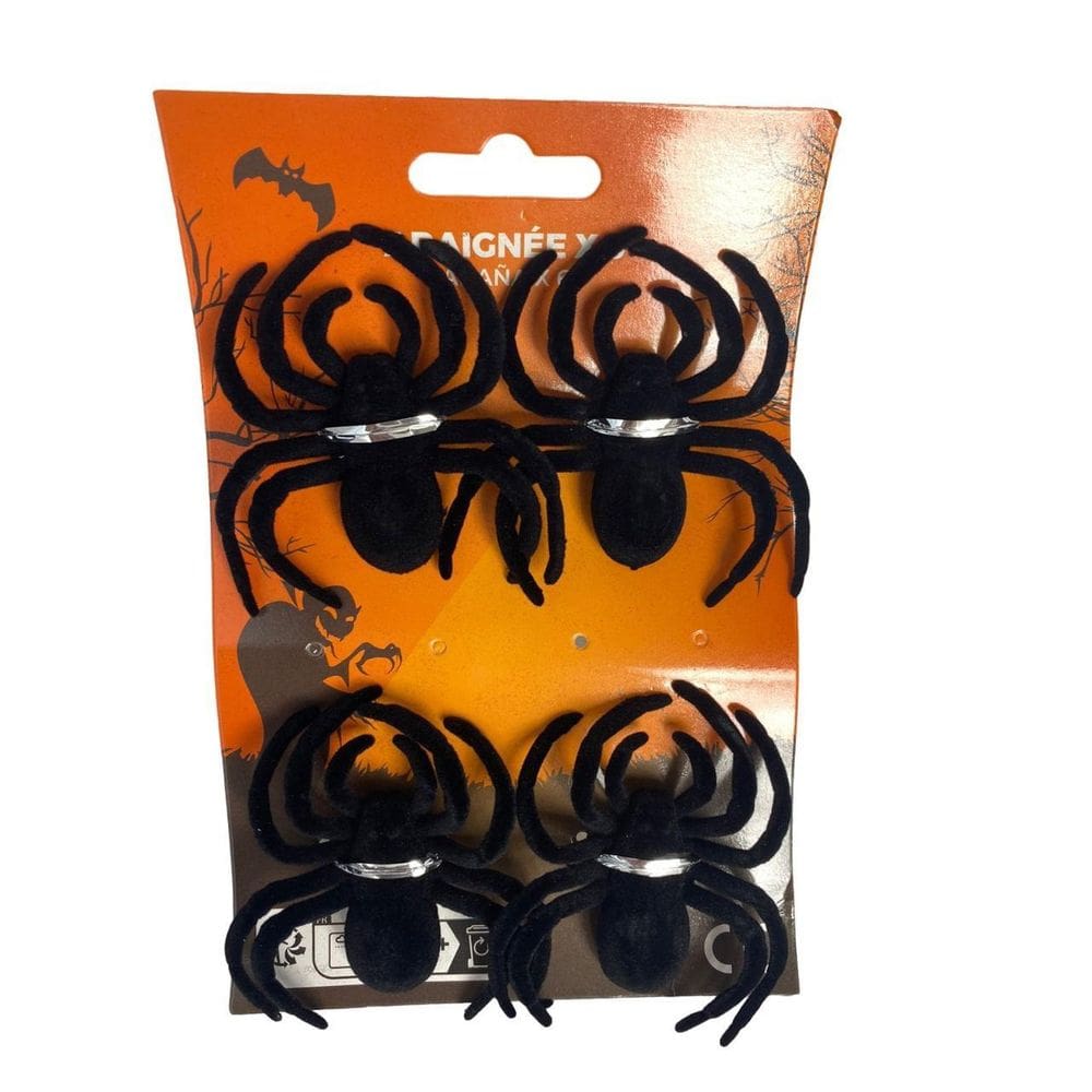 Aranhas para Decoração de Halloween - Conjunto 4 Unidades