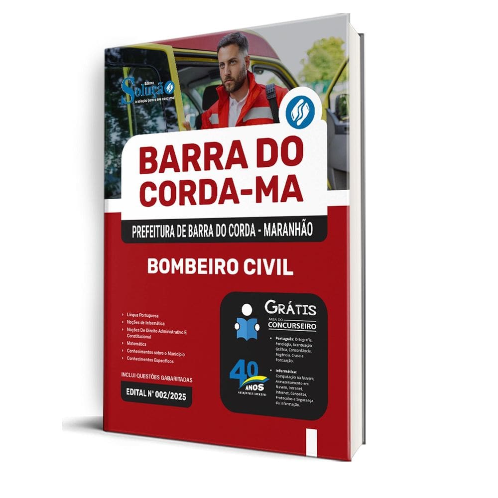 Apostila Prefeitura Barra Do Corda Ma 2025 - Bombeiro Civil