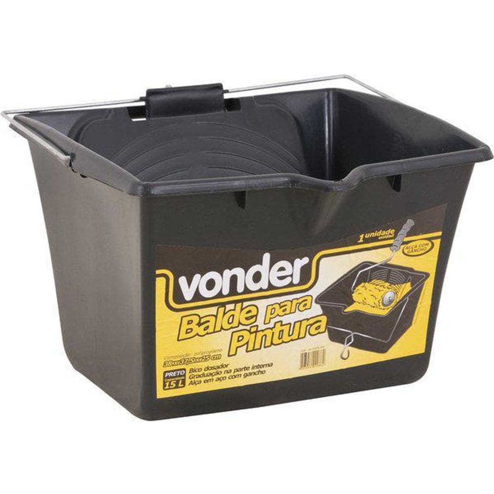 Vonder - Balde/Caçamba Para Pintura 15 L Preto