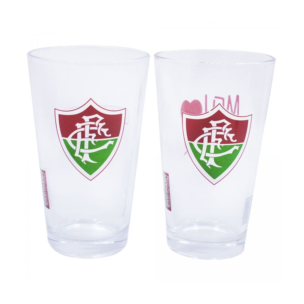 Jogo 2 Copos Vidro 475Ml - Fluminense