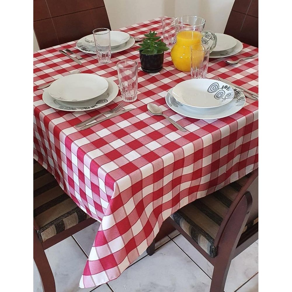Toalha De Mesa Xadrez Italiana 8 Lugares Restaurante Cantina