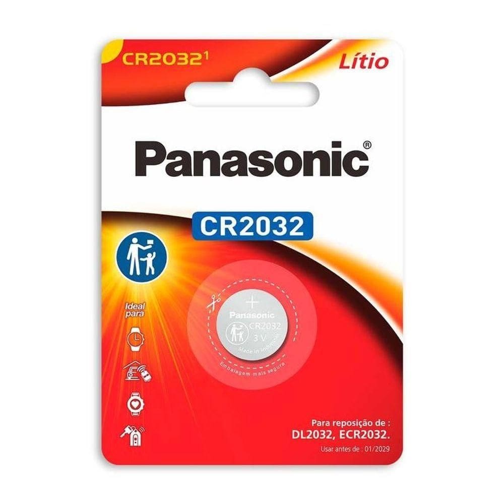 Bateria Cr 2032 Botão Panasonic - Com 01 Unidade