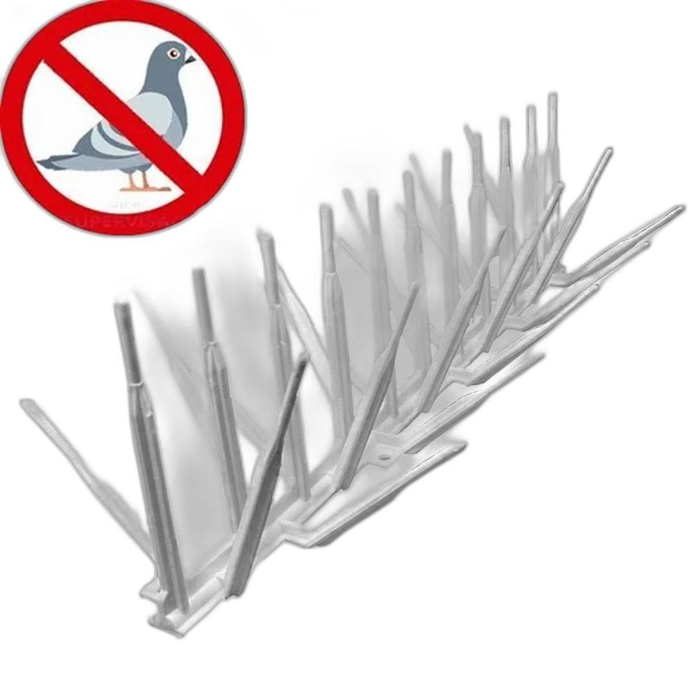 Kit 10 Espículas Antipombos Aves Branca