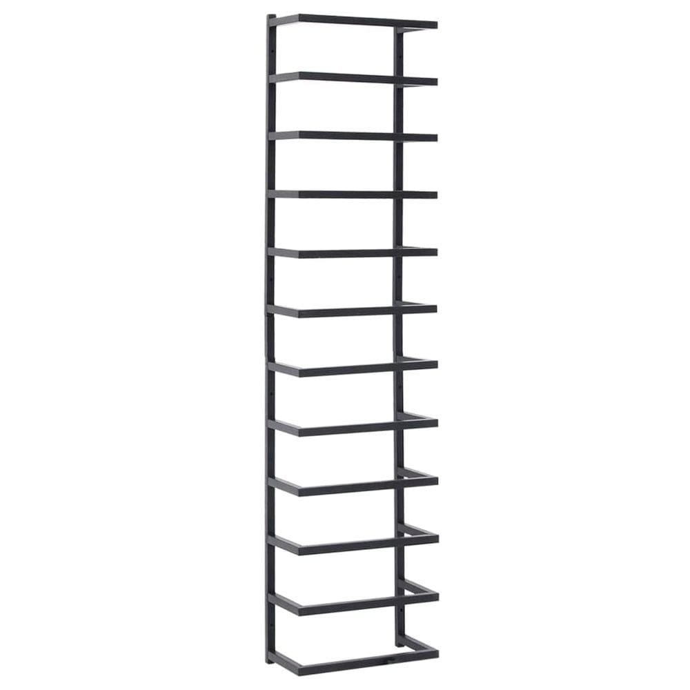 Toalheiro vidaXL de parede em aço resistente preto 9,4x4,7x37,8