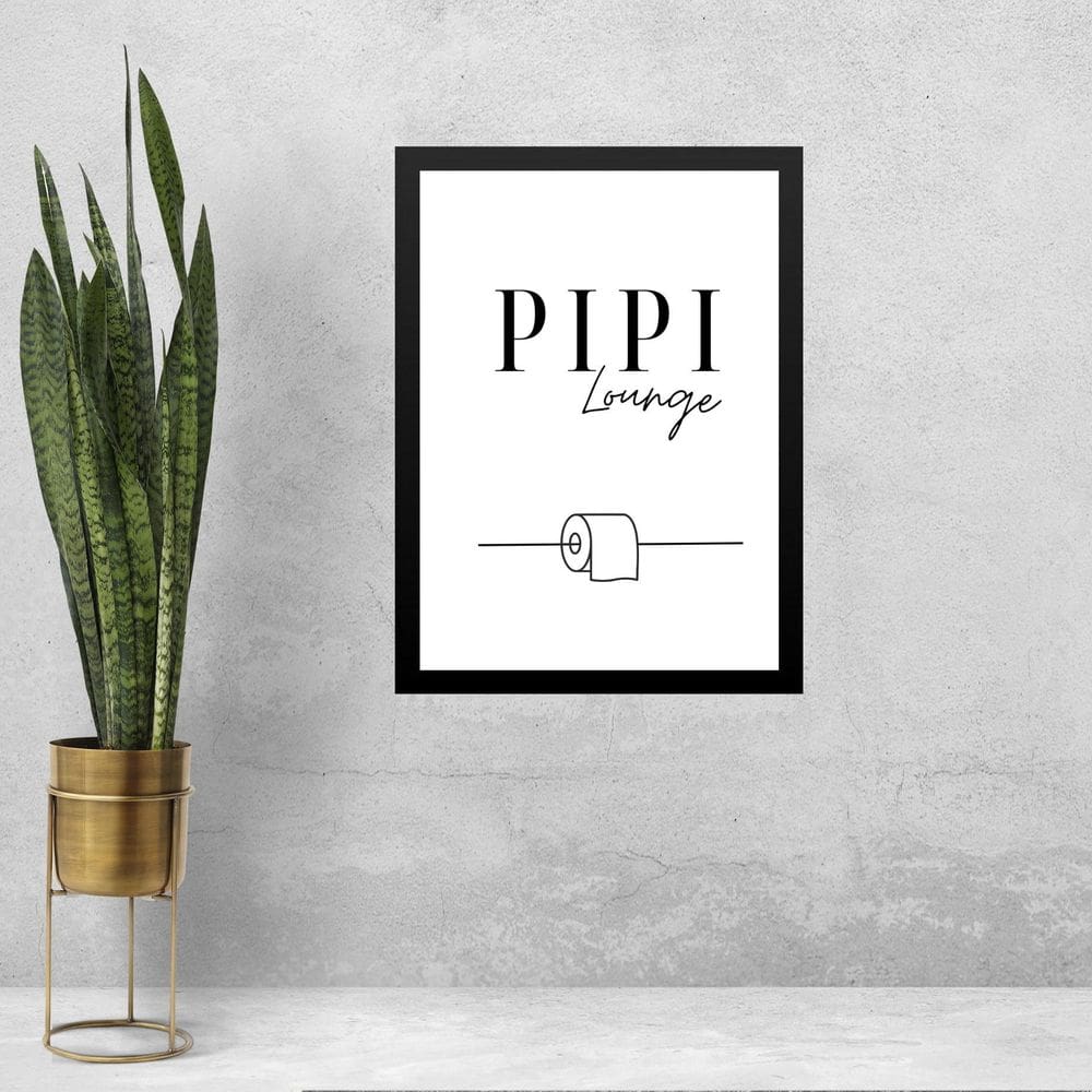 Quadro Decorativo E Divertido Banheiro Minimalista 33X24Cm