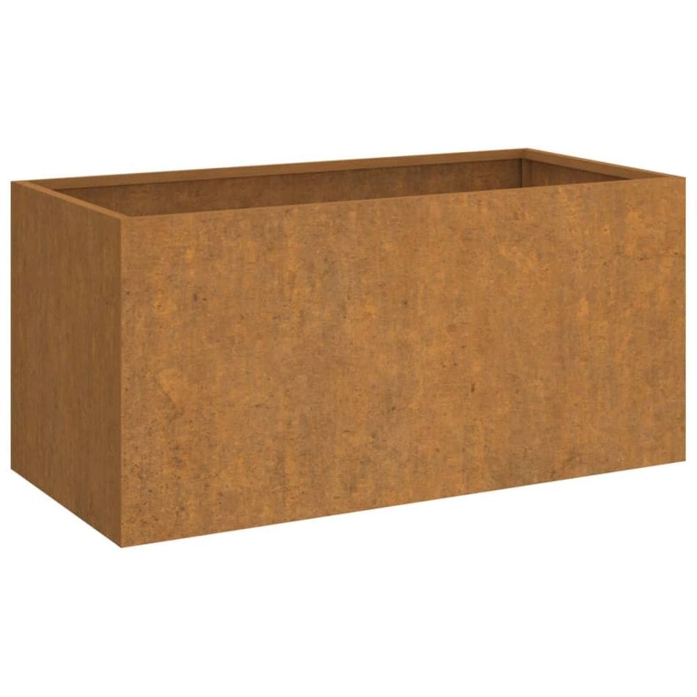 Caixa de plantio VidaXL Durable Corten Steel 62x30x29cm marrom