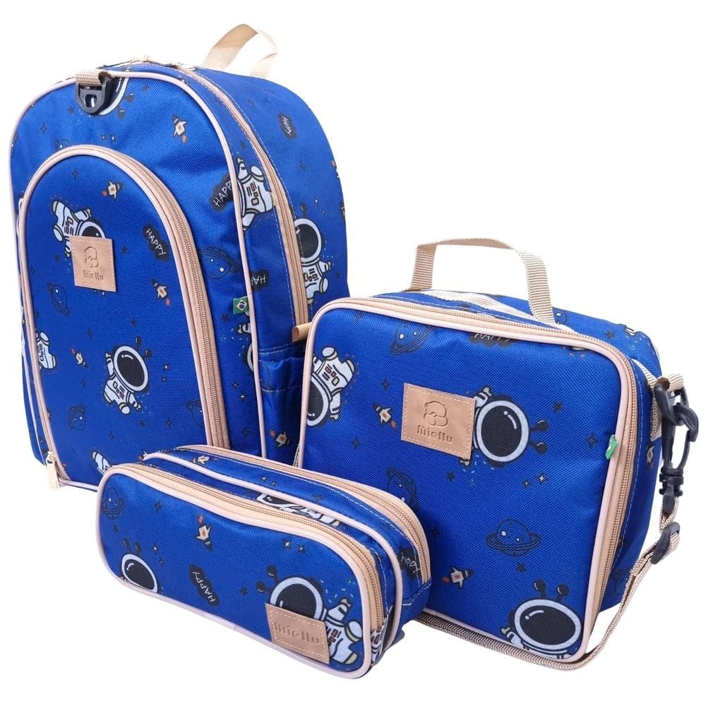 Kit Mochila Escolar Infantil Completo Menina Menino Bolsa