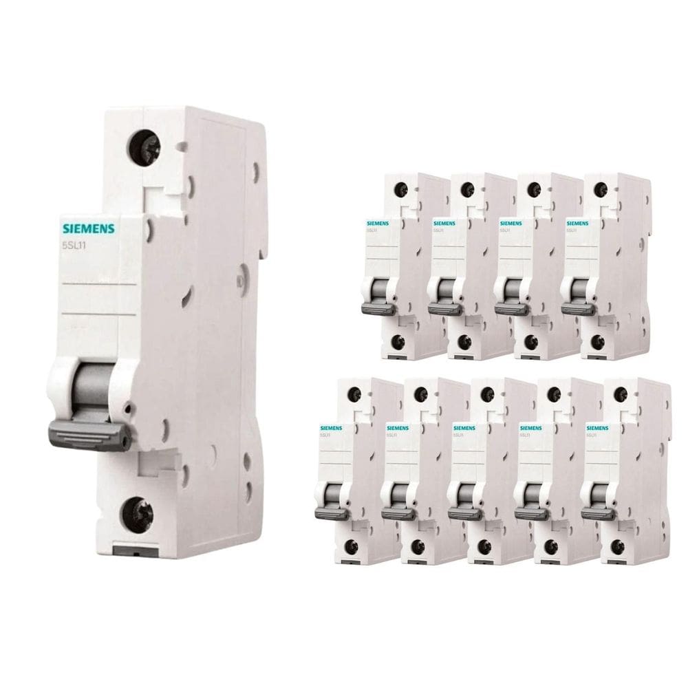 Kit 10 Disjuntor Interruptor Unipolar 1P Curva B 40A Siemens