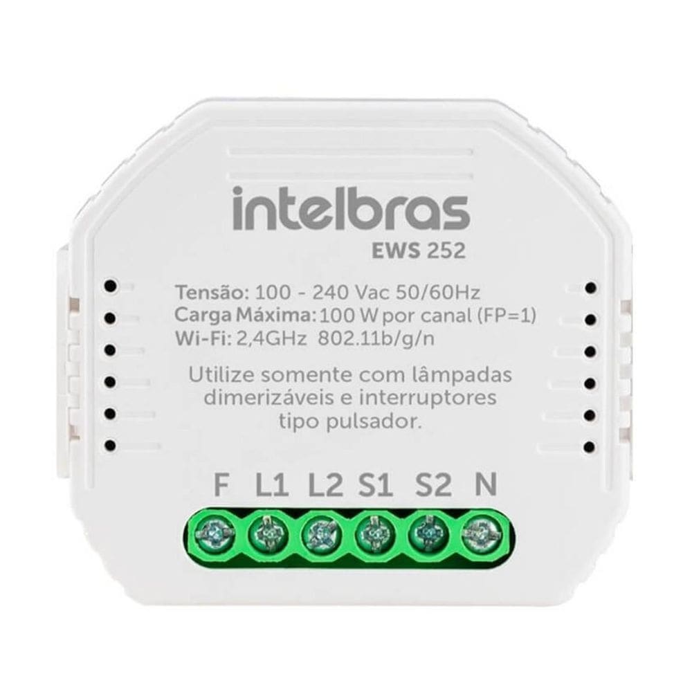 Interruptor Controlador Dimmer Smart Wi-Fi Intelbras Ews 252