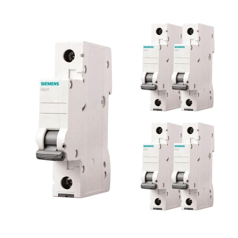 Kit 5 Disjuntor Interruptor Unipolar 1P Curva B 32A Siemens