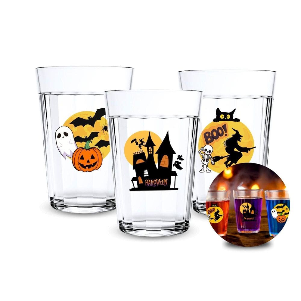 Kit 3 Copos Americanos 190Ml Personalizado Festa Halloween