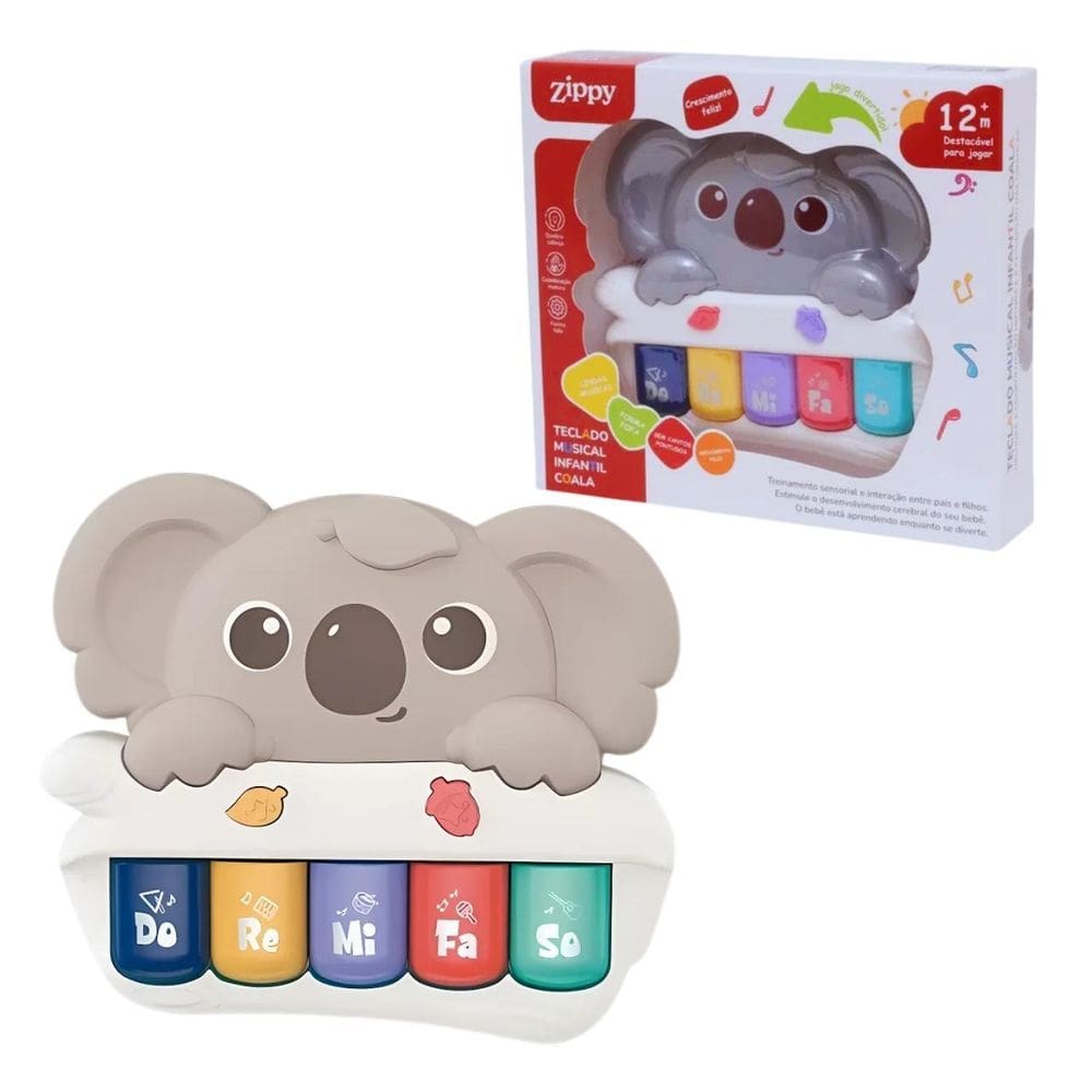 Teclado Musical Infantil Coala Brinquedo Com Modos E Musicas