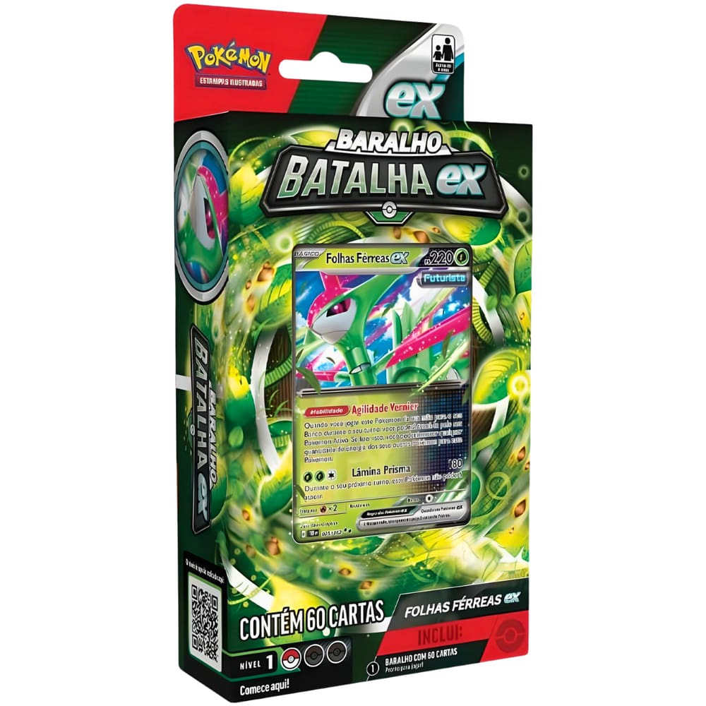 Deck De Batalha Pokémon Ex Tapu Koko E Folhas Ferreas Copag
