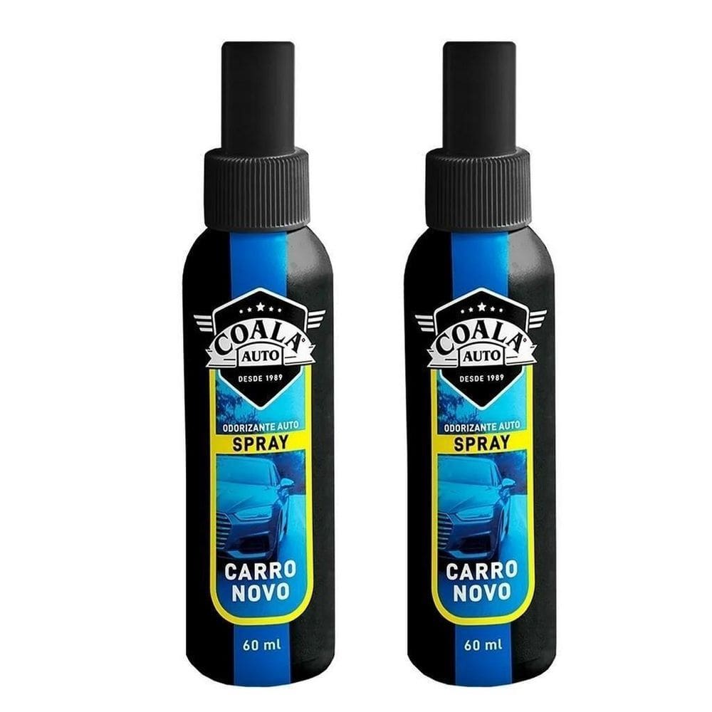 Kit 2 Odorizante Auto Spray 60Ml Fragrância Carro Novo Coala