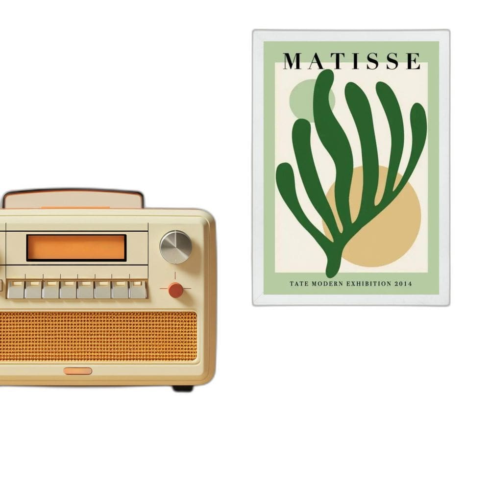 Quadro Decorativo Arte Matisse Verde 45X34Cm