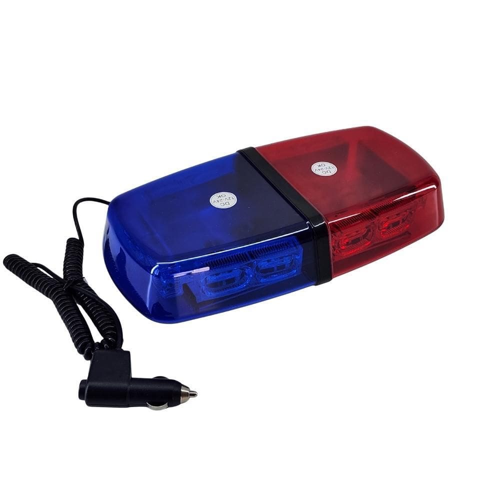 Giroflex De Led Vermelho E Azul 12V Retangular
