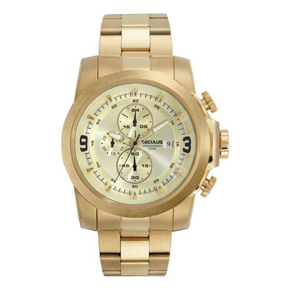 Relógio Seculus Cronografo Dourado 44175Gpsvda2