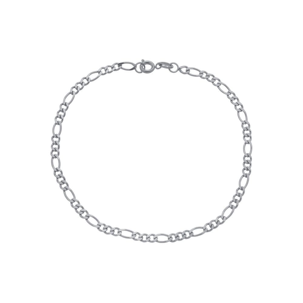 Pulseira Prateada Masculina Elo 3 Por 1 - 4Mm