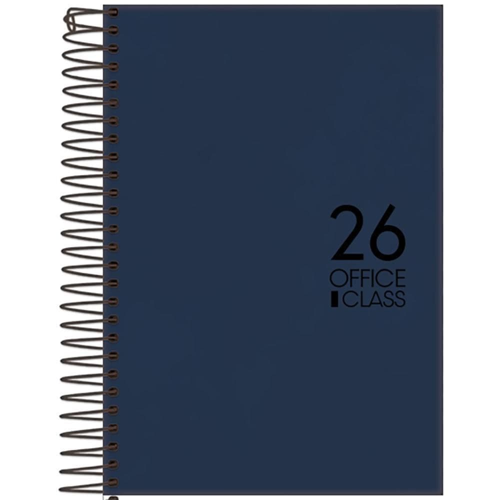 Agenda Diária 2026 Esp 130X188Mm Office Class Azul Foroni