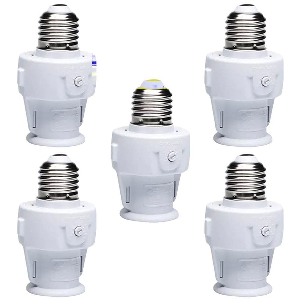 5 Relé Sensor Soquete E27 Aciona Luz Automaticamente A Noite