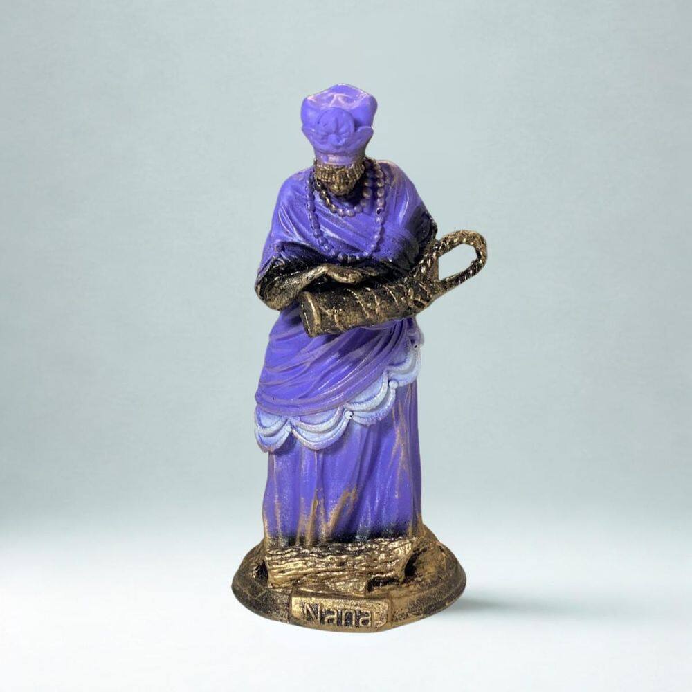 Escultura Nana Buruku Ibiri Vintage Em Resina 10Cm