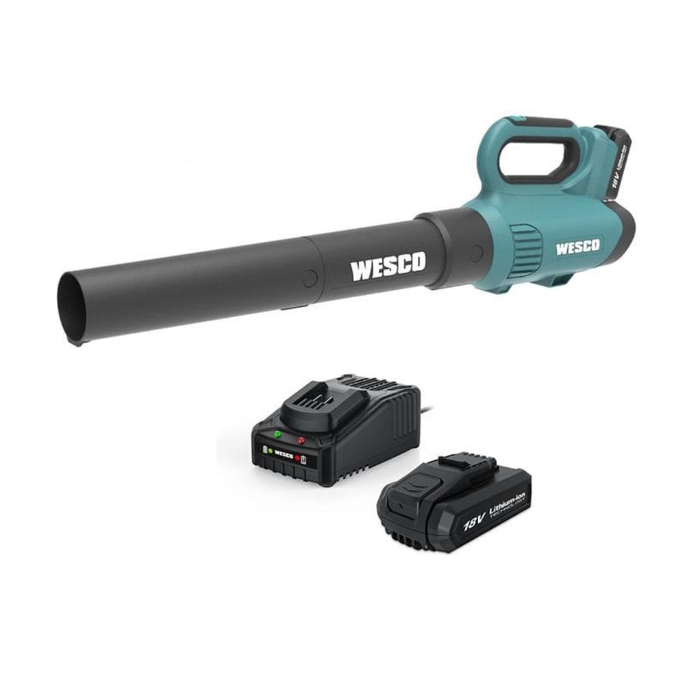 Soprador Folhas 18V Wesco Ws8517 + Kit Carregador E 1Bat 2Ah