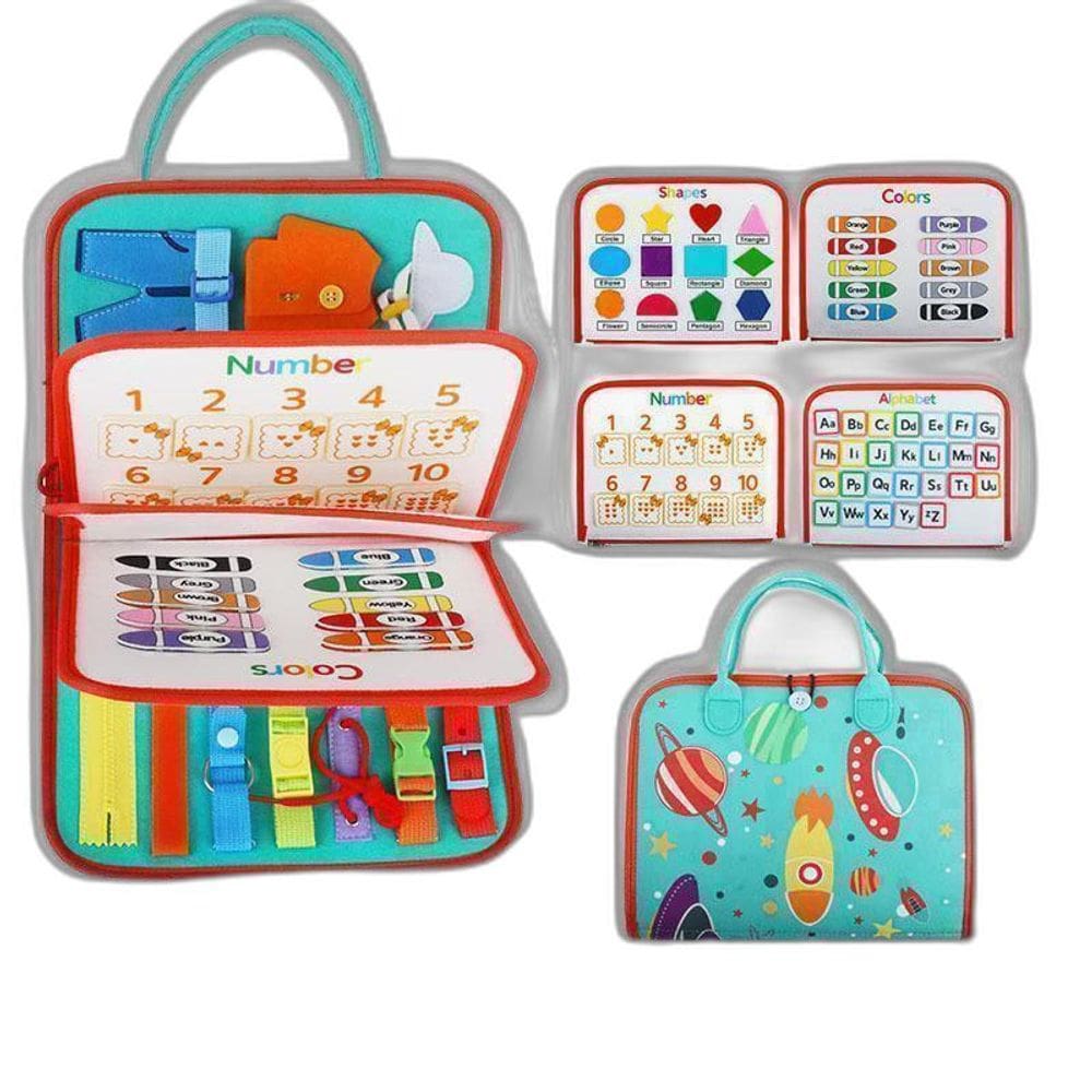 Bolsa Maleta Pasta Infantil Montessori Pedagógica Verde