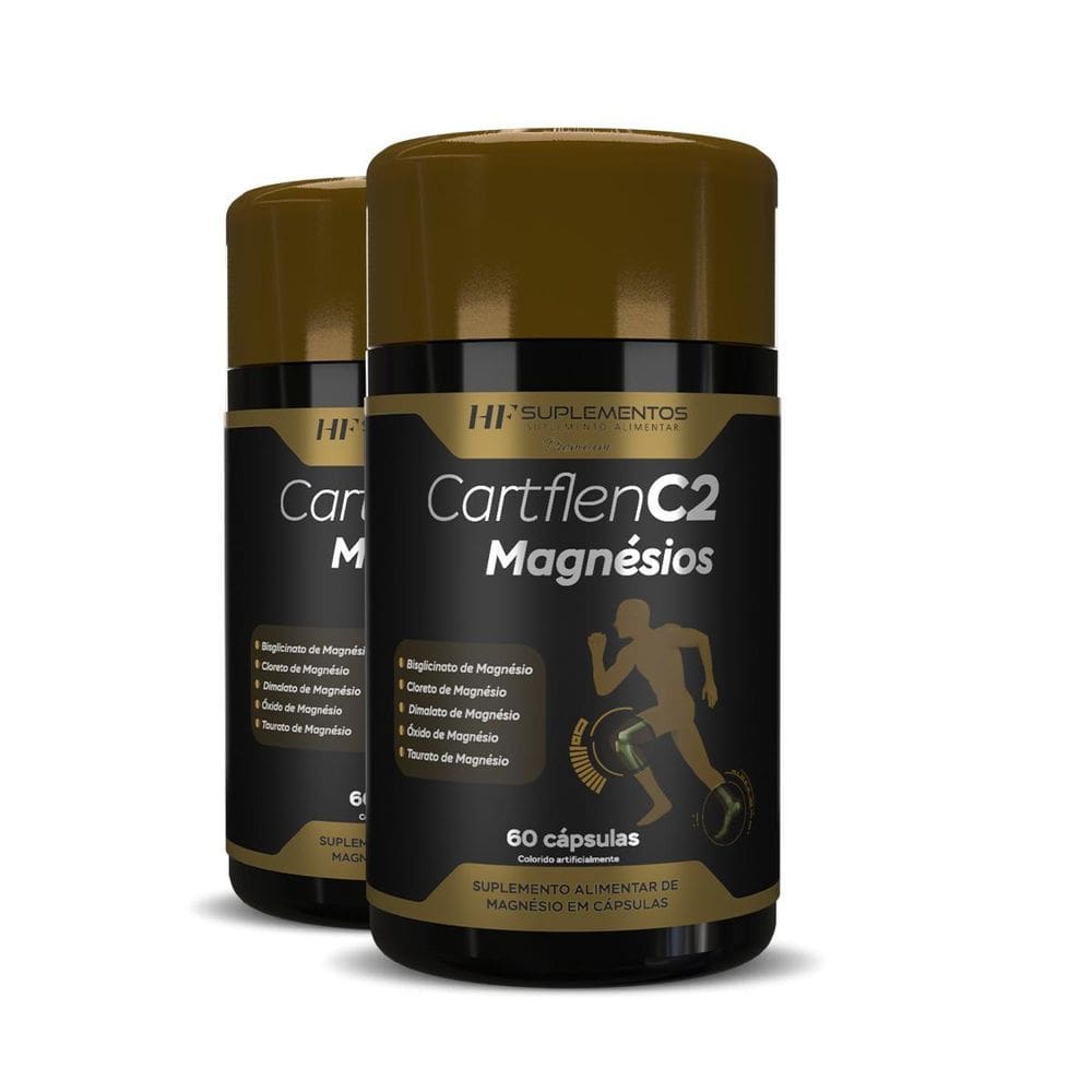 2X Cartflen C2 5 Tipos De Magnésios 60Caps Hf Suplementos