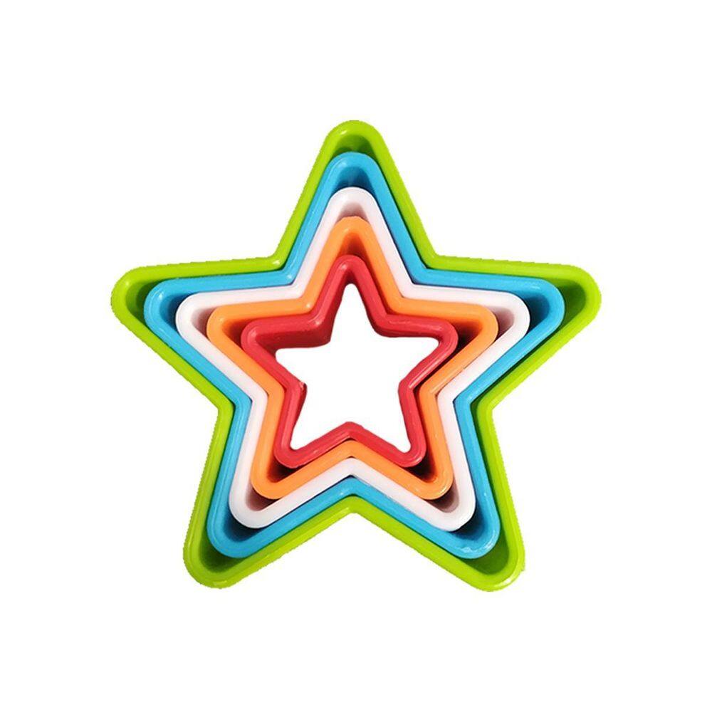 Kit Jogo De Cortadores Para Moldar Biscoito Estrela Confeitaria