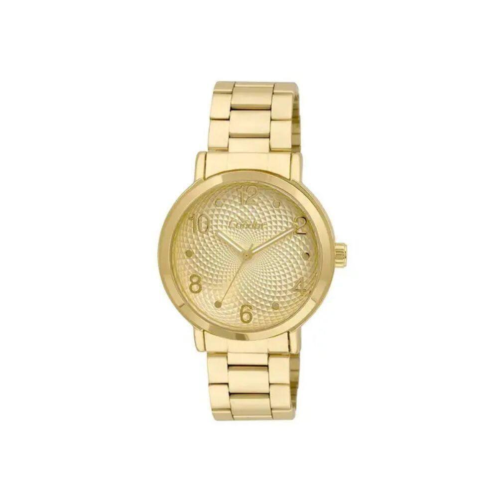 Relógio Dourado Feminino Condor Premium Co2035Myv/4D