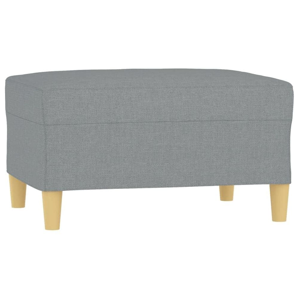 Banquinho vidaXL Modern Fabric Moldura de madeira compensada cinza claro