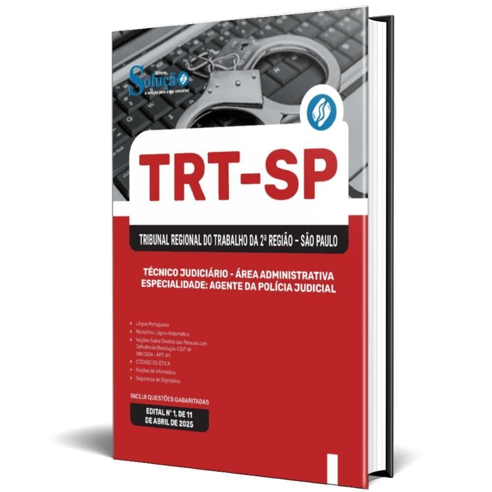 Apostila Trt Sp 2025 Técnico Judiciário Área Administrativa