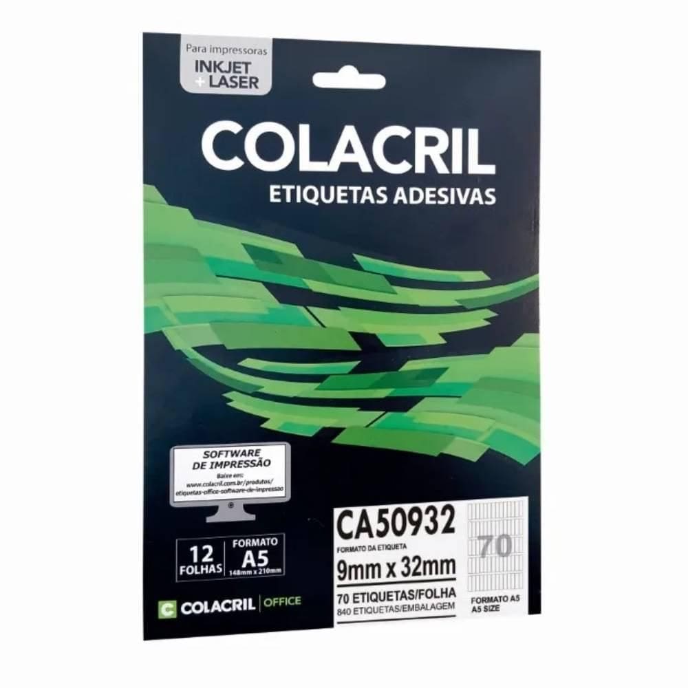 Etiqueta Adesiva Colacril A5 Ca50932 9X32Mm C/840