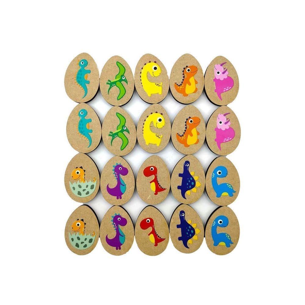 Jogo Da Memória Dinossauros - Brinquedo Educativo Em Madeira