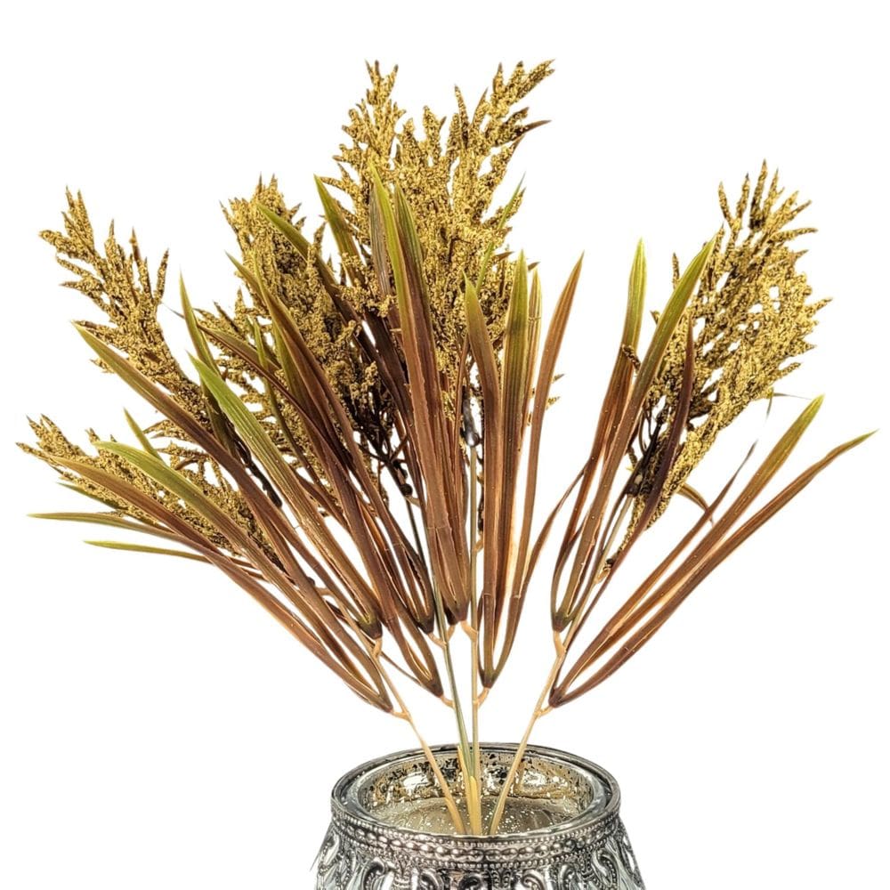 Capim Dos Pampas Com Flor Bege 34Cm Planta Artificial