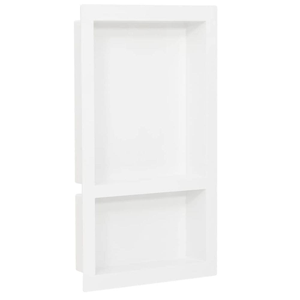 Nicho de chuveiro vidaXL branco de alto brilho com 2 compartimentos SMC