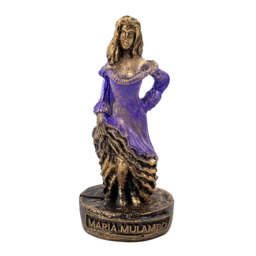 Escultura Maria Mulambo Roxa Vintage Em Resina 10 Cm