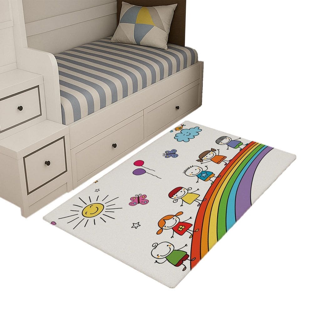 Tapete Infantil Estampado 1,00X1,35Decorativo Antiderrapante