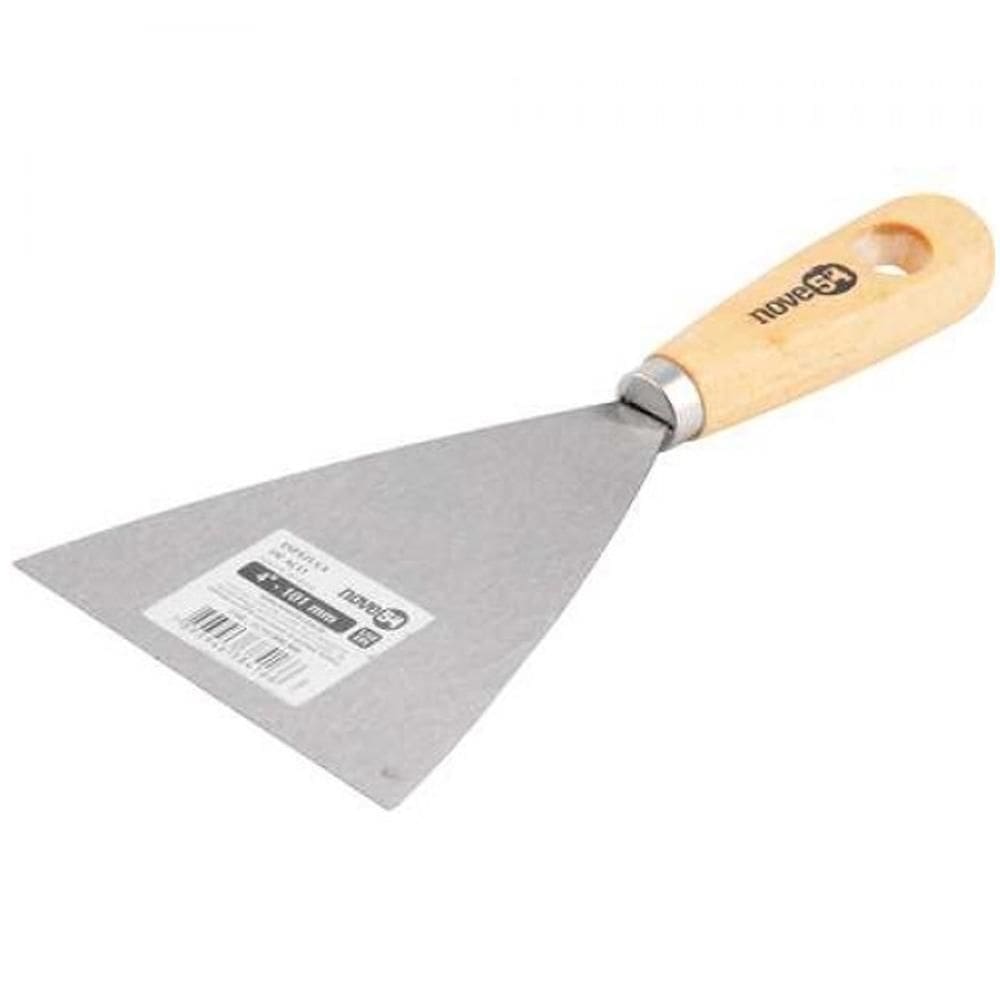 Espátula / Betumadeira 101 Mm 4 Cabo De Madeira Nove54