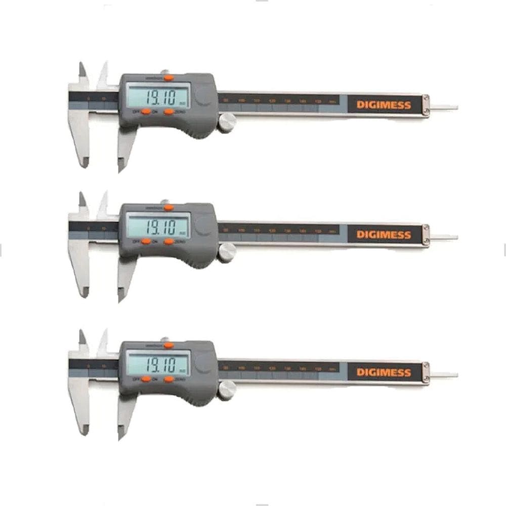 Kit 3 Paquímetro Digital 6 150Mm 0,01Mm Digimess